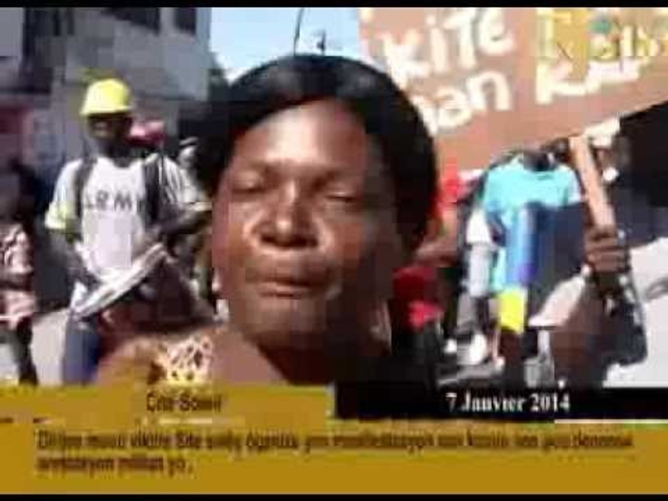 Dirijan moun viktim Site Solèy òganize yon manifestasyon nan komin nan pou denonse arestasyon milita