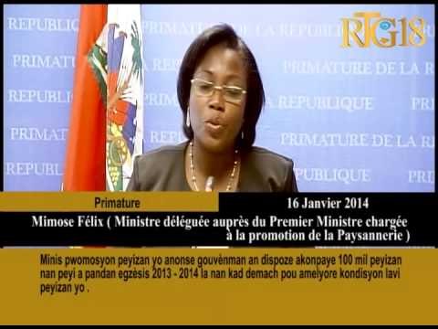 Minis pwomosyon peyizan yo anonse Gouvènman an dispoze akopaye 100 mil peyizan nan peyi a pandan egz