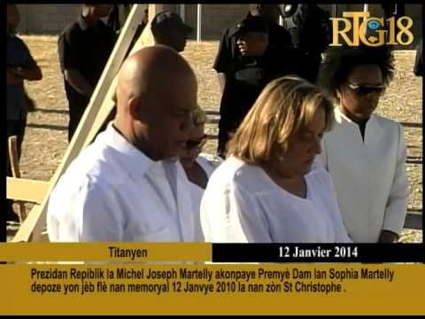 Prezidan Repiblik la Michel Joseph Martelly akonpaye Premyè Dam lan Sophia Martelly depoze yon Jèb F