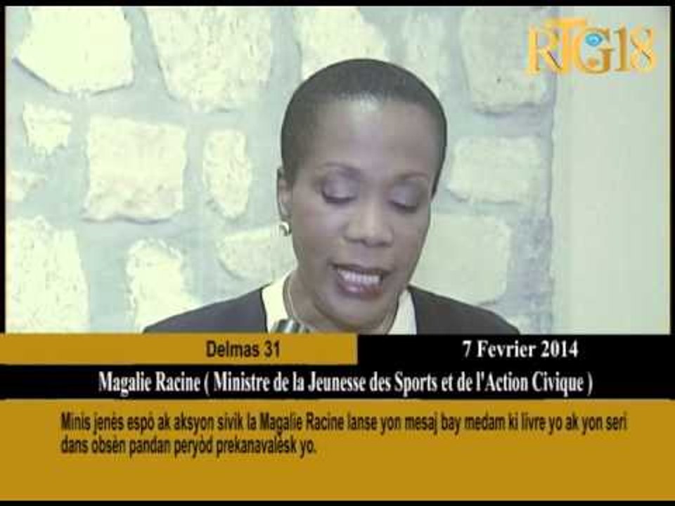 Minis jenès espò ak aksyon sivik la Magalie Racine lanse yon mesaj bay medam ki livre yo ak yon seri