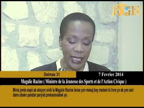 Minis jenès espò ak aksyon sivik la Magalie Racine lanse yon mesaj bay medam ki livre yo ak yon seri