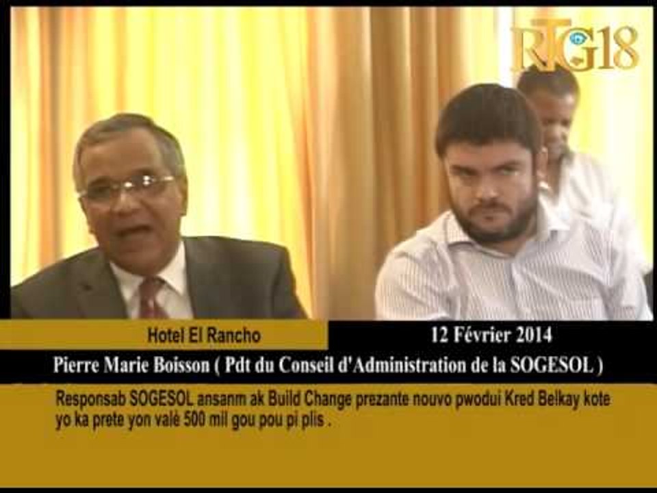 Responsab SOGESOL ansanm ak Build Change prezante nouvo pwodui Kredi Belkay kote yo ka prete yon val