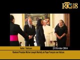 Rankont Prezidan Michel Joseph Martelly ak Pape François nan Vatican
