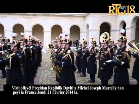 Vizit ofisyèl Prezidan Repiblik Dayiti a Michel Joseph Martelly nan peyi la France Jeudi 21 Février