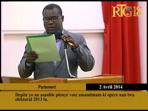 Depite yo an asanble plenyè vote amandman ki opere nan lwa elektoral 2013 la