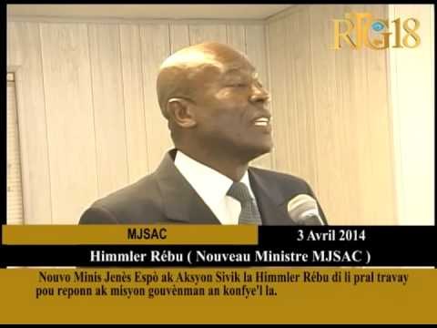 Nouvo Minis Jenès Espò ak Aksyon Sivik la Himmler Rébu di li pral travay pou reponn ak misyon gouvè