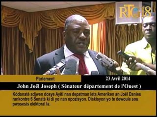 Kòdonatè adjwen dosye Ayiti nan Depatman leta Ameriken an Joël Danies rankontre 6 Senatè ki di yo na