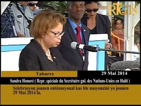Mme Sandra Honoré Repr spéciale du Secrétaire gnl Des Nations Unies en Haiti Jounen entènasyona