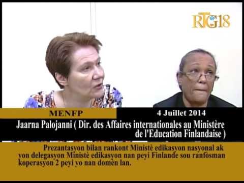 Ministè edikasyon nasyonal - Prezantasyon bilan rankont ministè edikasyon peyi Finlande ak Ayiti