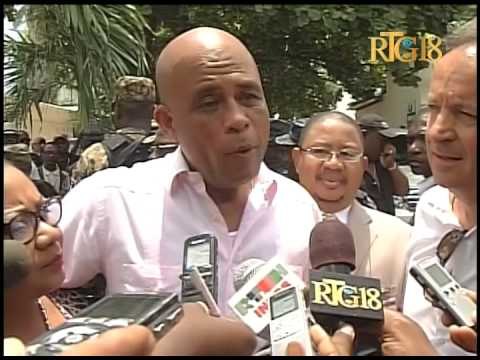 Prezidan Michel J Martelly ak Prezidan Sena peyi la France la Jean Pierre Bel - Vizit