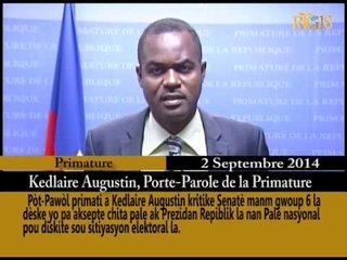 Le porte parole de la primature Kedlaire Augustin