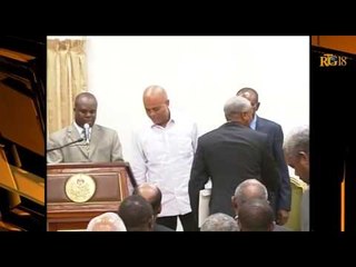 Palais National, 19 janvier 2015, cérémonie d'investiture  du nouveau cabinet Ministériel.