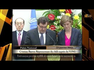 Palais National, rencontre  entre le Président de la République et le Conseil de Sécurité de l'ONU.