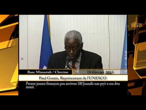 MINUSTAH.- Formation pour 100 journalistes haïtiens sur le droit de l'homme.