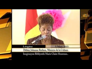 Léogâne 5 mars 2015.- Inauguration Bibliotèque Marie Claire Heureuse.