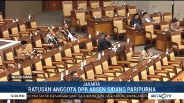 Ratusan Anggota DPR Absen Sidang Paripurna