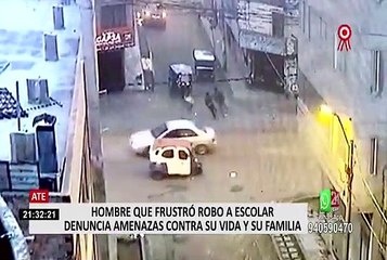 Ate: hombre que frustró robo a escolar denuncia que recibe amenazas contra su vida