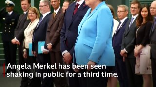 Angela Merkel seen shaking for a third time - BBC News