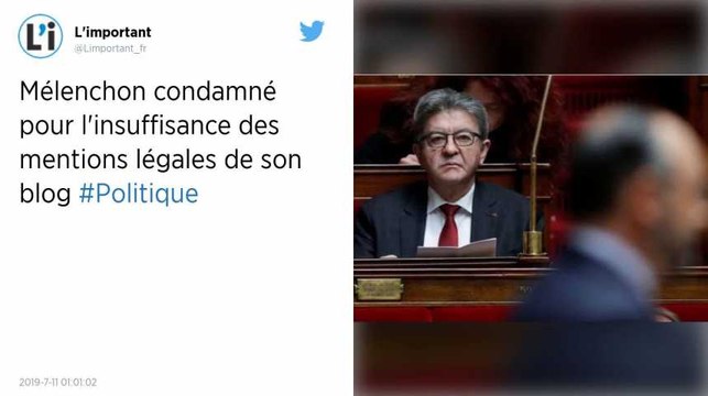 Jean-Luc Mélenchon condamné pour l’insuffisance des mentions légales de son site internet