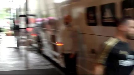 El Real Madrid de camino al segundo entrenamiento en Montreal