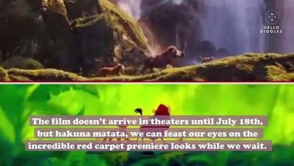 The stars of the "The Lion King" looked like actual royalty at the film's world premiere