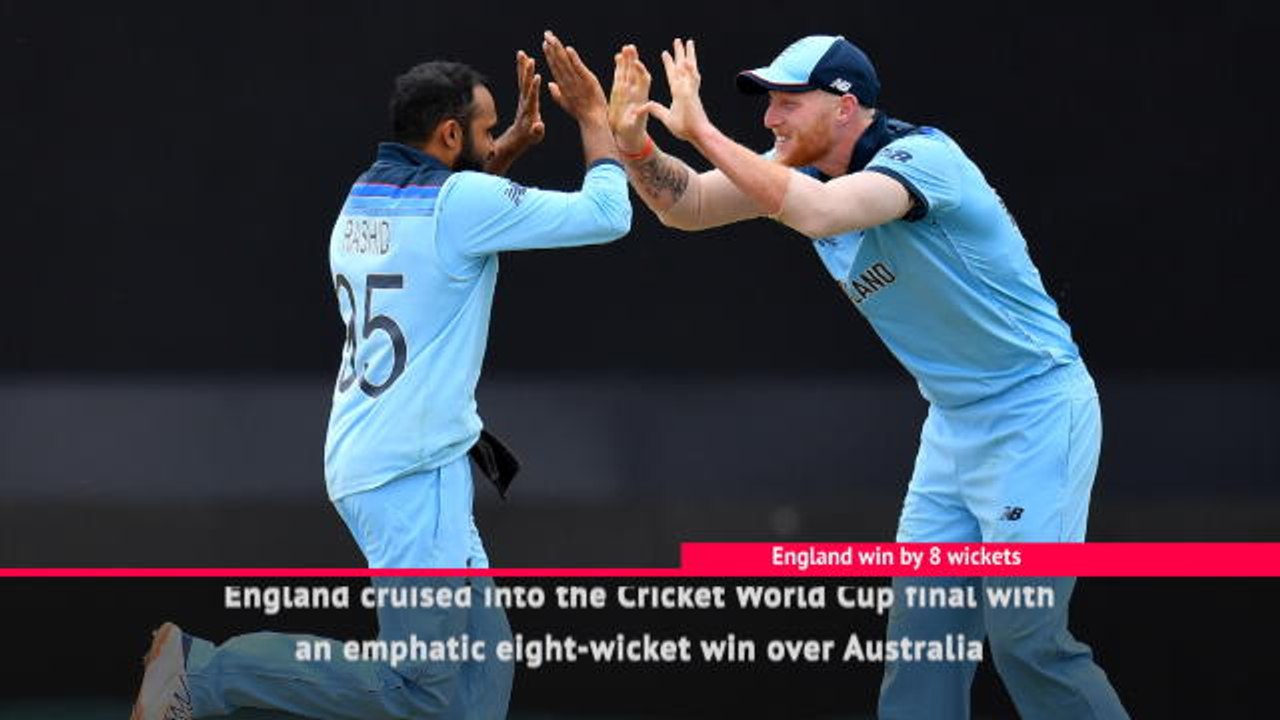 Fast Match Report - England thrash Australia to reach final