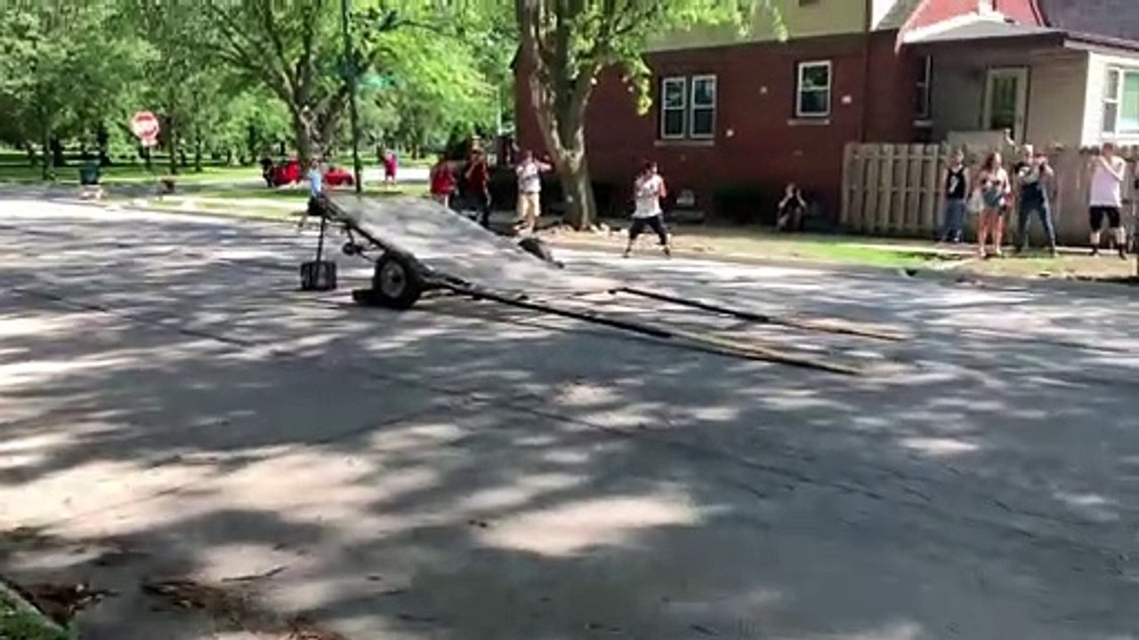 Truck and Flag Fly High