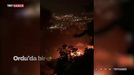 Ordu'da yıldırım isabet eden evde yangın çıktı