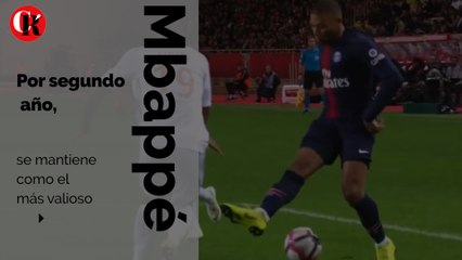Por segundo año, Mbappé se mantiene como el más valioso