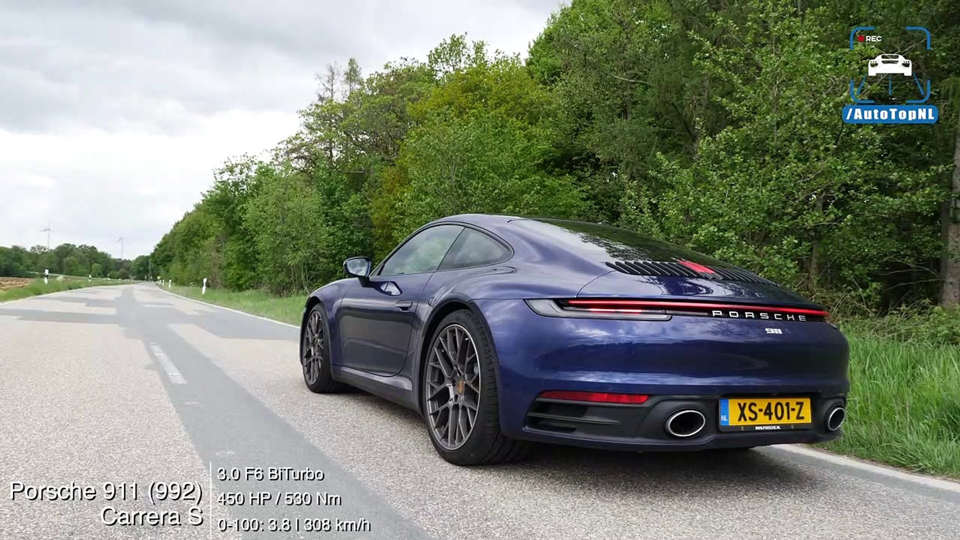NEW! Porsche 911 992 Carrera S 0-323km/h ACCELERATION & TOP SPEED by  AutoTopNL - Dailymotion Video