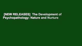 [NEW RELEASES]  The Development of Psychopathology: Nature and Nurture