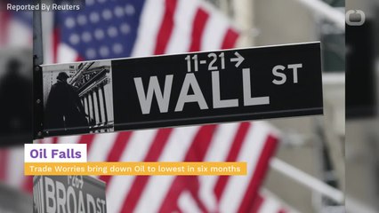 Oil Falls, Trade Worries Abound