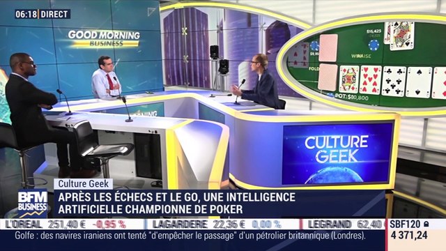 Anthony Morel: Après les échecs et le Go, une IA championne de poker - 12/07
