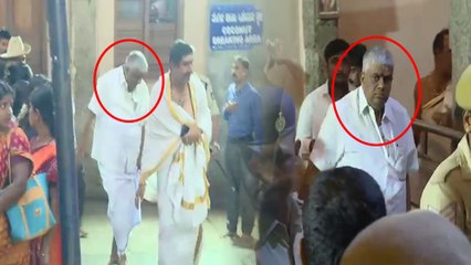 ಮೈಸೂರಿನ ಚಾಮುಂಡೇಶ್ವರಿ ದೇವಸ್ಥಾನಕ್ಕೆ ಭೇಟಿ ನೀಡಿ ಕುಮಾರಸ್ವಾಮಿ ಸರ್ಕಾರದ ಬಗ್ಗೆ ಮಾತಾಡಿದ ಎಚ್ ಡಿ ರೇವಣ್ಣ