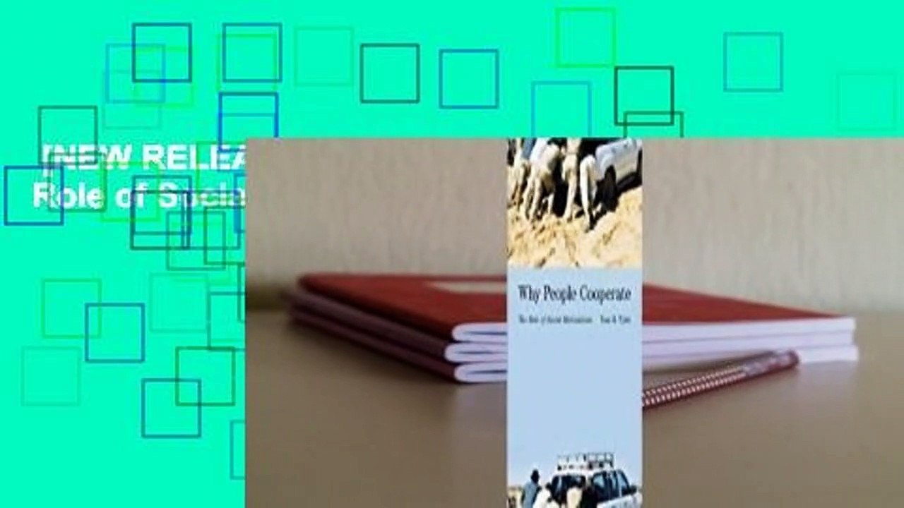 [NEW RELEASES]  Why People Cooperate: The Role of Social Motivations