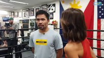 Manny Pacquiao talks about sparring and overall preparation for his fight with Keith Thurman