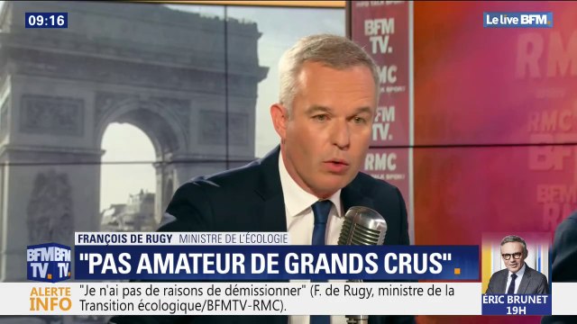 François de Rugy assure qu'il n'est ni connaisseur, ni amateur de grands crus