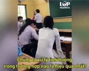 Khi giáo viên hỏi cháy nhà nên làm gì?