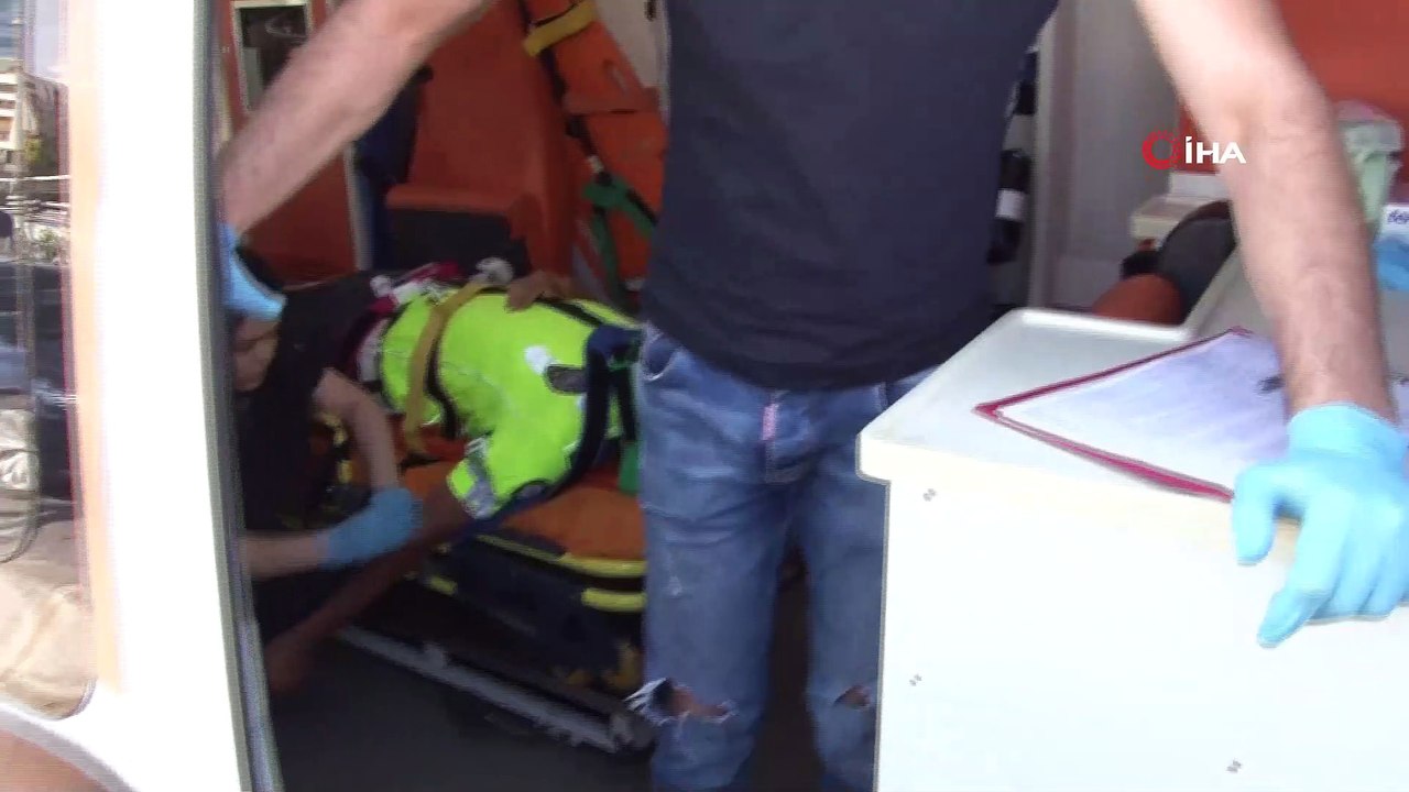 Beşiktaş’ta trafik polisine çarpan taksici göz yaşlarına hakim olamadı