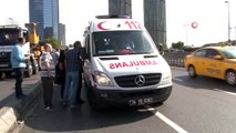 Beşiktaş'ta trafik polisine çarpan taksici göz yaşlarına hakim olamadı