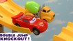 Hot Wheels with Disney Pixar Cars 3 Lightning McQueen Jump Knockout vs DC Comics and PJ Masks with Transformers Bumblebee in this Family Friendly Toy Story Full Episode