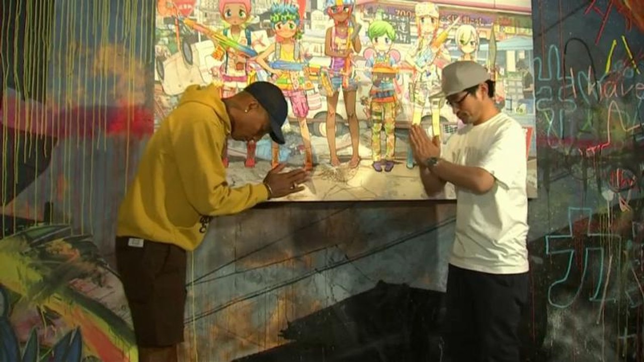Pharrell Williams expõe obras do artista japonês, Mr.