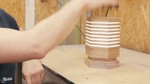DIY LED desk lamp with hidden switch - Hexagon LED lamp
