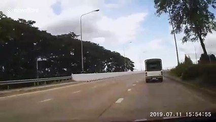 Dramatic moment plane crashes in Thai woodland killing pilot who 'steered it away from homes'