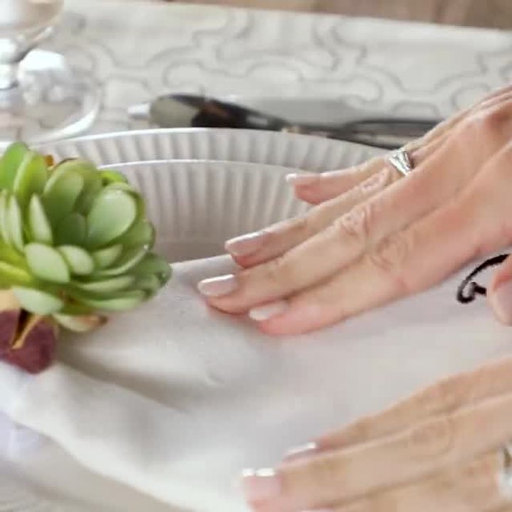 Pretty Faux Succulent Napkin Rings