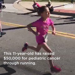 This 11-Year-Old Has Raised $50,000 For Pediatric Cancer Through Running