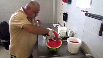 KAYSERİ Sıcaktan bunalan ayılara, meyve kokteylli serinlik