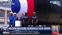 Emmanuel Macron inaugure le Suffren, un nouveau-marin français de 99 mètres