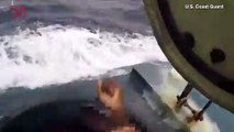President Trump Praises Amazing Video of Coast Guard Service Members Jumping onto a Moving Submarine Smuggling 17,000 Pounds of Cocaine