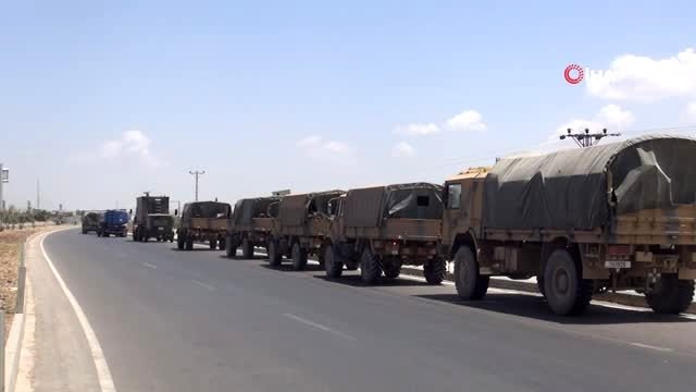 Suriye sınırına topçu bataryası ile mühimmat sevkiyatı yapıldı